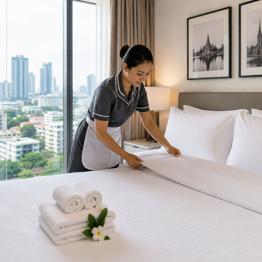Linen and housekeeping service for rental properties in Phnom Penh